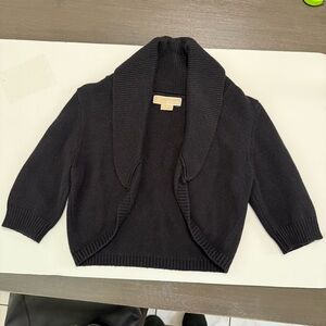 Michael Kors Black Open-Front Sweater